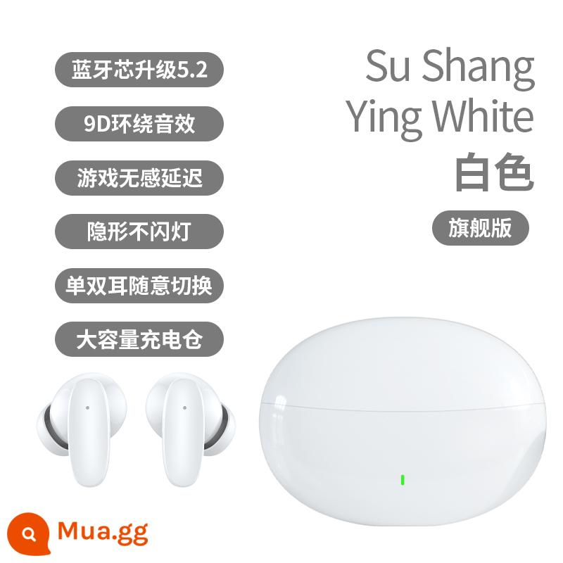 Tai nghe Bluetooth không dây thực sự giảm tiếng ồn nguyên bản chính hãng kiểu dáng mới 2024 chất lượng cao phù hợp cho Huawei và Apple - Flagship White [Âm thanh không bị méo tiếng HiFi + thời lượng pin dài + giảm tiếng ồn thông minh]