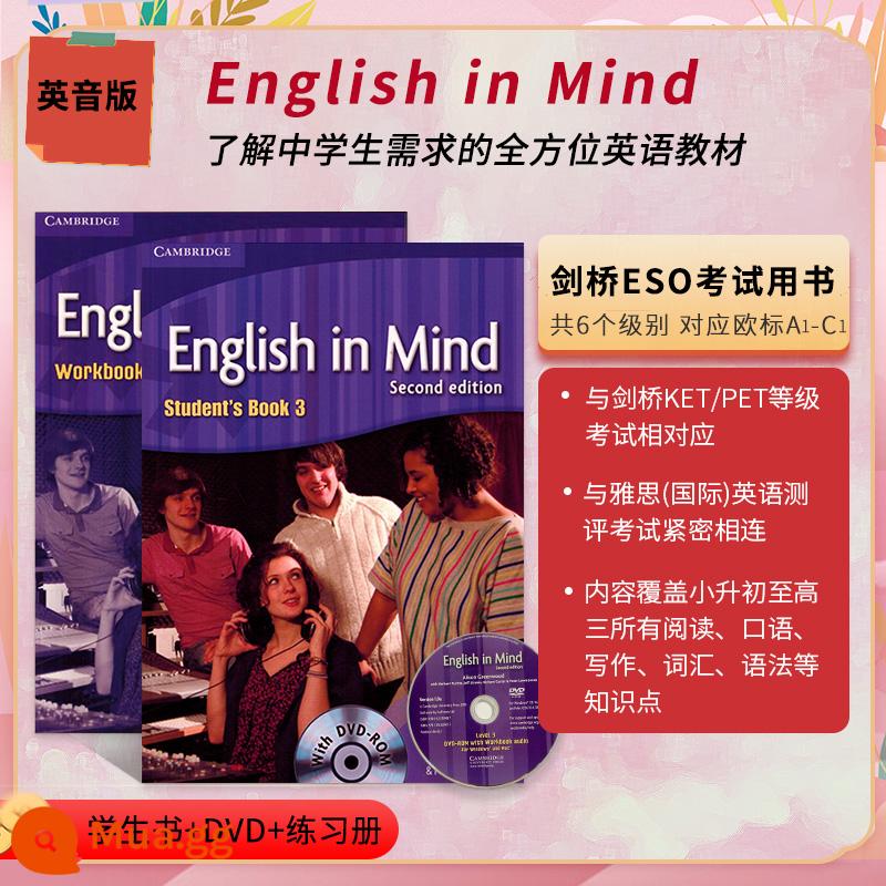 Giáo trình giảng dạy tiếng Anh gốc bản gốc Cambridge University Press nhập khẩu English English in mind star - Sách học sinh + sách bài tập cấp 3 phiên bản Anh