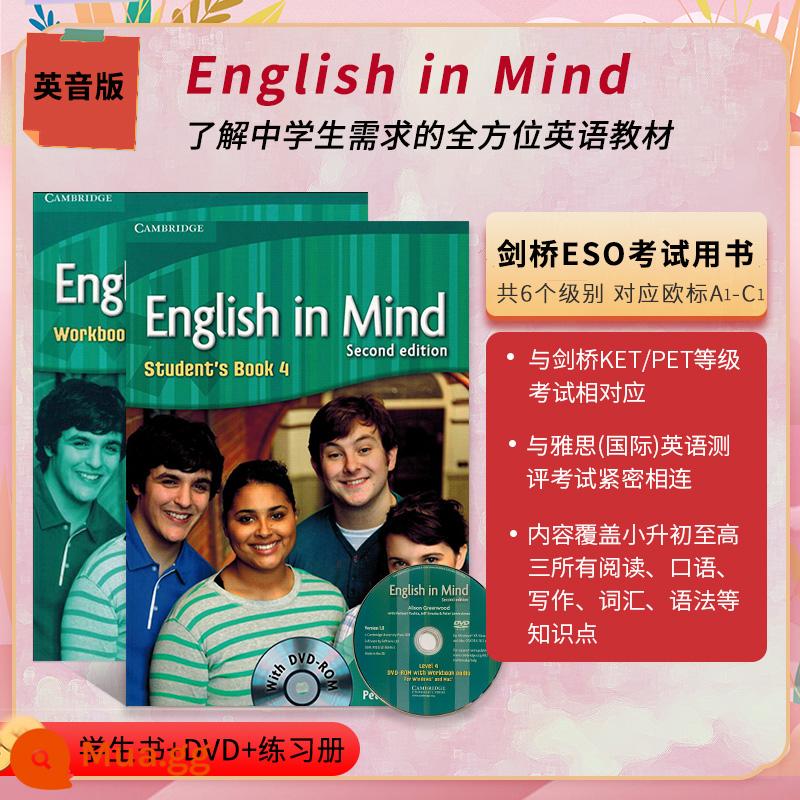 Giáo trình giảng dạy tiếng Anh gốc bản gốc Cambridge University Press nhập khẩu English English in mind star - Sách học sinh + sách bài tập cấp 4 phiên bản Anh