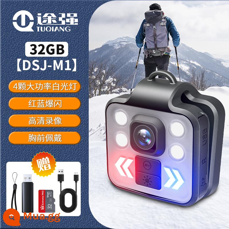 Camera thể thao Tuqiang Máy ghi hình đi xe máy 4K câu cá ngoài trời độ nét cao camera chụp toàn cảnh 360 độ - Phương pháp chiếu sáng 32G-3 + nhấp nháy màu đỏ và xanh lam + video độ phân giải cao + dây buộc miễn phí [dây buộc miễn phí + đầu đọc thẻ]