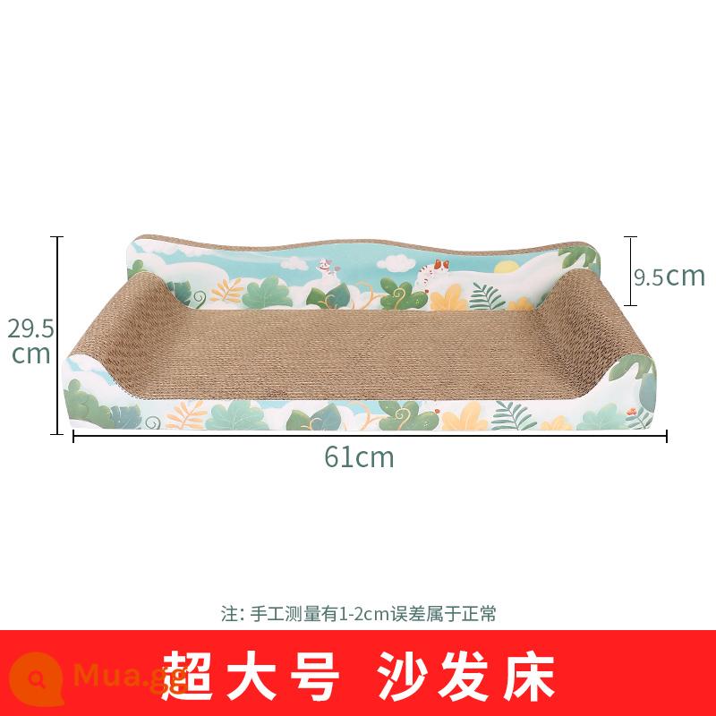 Giường cho mèo Queen Size Mèo Sofa Cat Scratch Board Nest Cat Nest Cat Claw Board Máy mài móng chống mài mòn Đồ chơi cho mèo không bị gàu - [Độ tươi nhỏ] Kích thước cực lớn (thích hợp cho mèo dưới 20 pounds) Mua và mua sẽ nhận được catnip