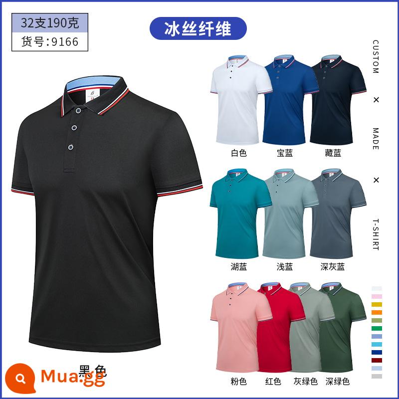 Quần áo công sở Áo thun cotton nguyên chất ngắn tay văn hóa áo sơ mi văn hóa trường trung học cơ sở đồng phục học sinh quần áo họp thể thao in logo - 28 nhân dân tệ ve áo sợi tơ băng