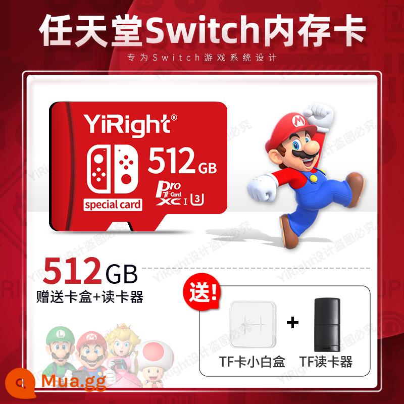 Chuyển đổi thẻ nhớ 512G Nintendo thẻ nhớ chuyên dụng thẻ nhớ ns thẻ 3dsd máy chơi game mở rộng thẻ tf - [⑤①②G]Thẻ nhớ máy chơi game switch (đi kèm đầu đọc thẻ + hộp đựng thẻ)