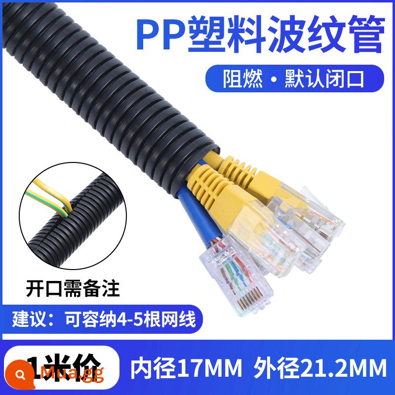 Ống thổi chống cháy PP ống ren ống luồn dây điện ống vỏ bọc điện PA nylon ống ren mở được bằng nhựa - Chất chống cháy PP AD21.2/1 mét