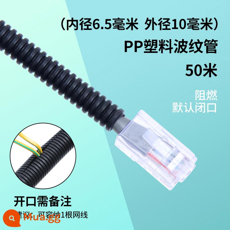 Ống thổi chống cháy PP ống ren ống luồn dây điện ống vỏ bọc điện PA nylon ống ren mở được bằng nhựa - Chất chống cháy PP AD10/50 mét