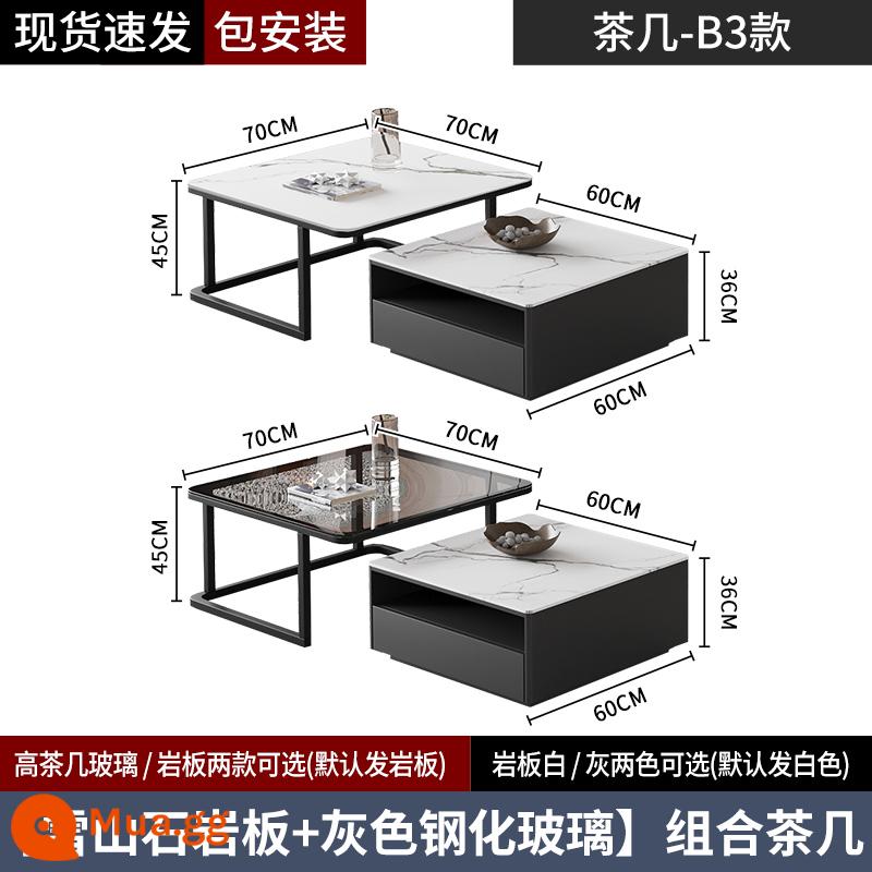 Tủ tivi treo kết hợp bàn cà phê đơn giản hiện đại treo tấm đá Tủ tivi treo nhẹ tủ âm tường treo tường sang trọng - Bàn cafe kết hợp B3 (đá nhập khẩu chọn lọc)