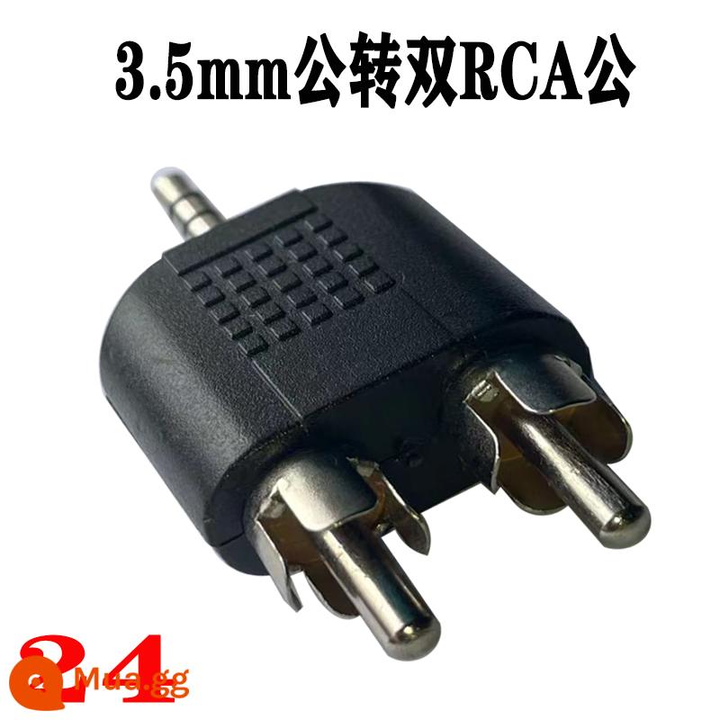 Miễn phí vận chuyển 6.5/3.5mm/RCA đầu hoa sen cách mạng rca hoa sen đôi nam nữ thành nữ cắm xả điện đàn piano âm thanh loa điện chuyển dây trộn hoa sen âm thanh AV1 điểm 2 điểm dòng - 24: 3,5mm nam đến đôi RCA nam