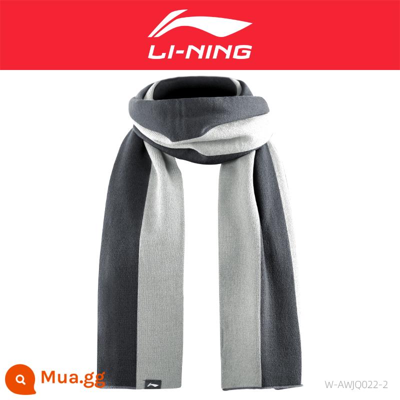 Li Ning Nón Nam Mùa Đông Nón Len Nam Mũ Len Ấm Áp Nam Mới 2022 Chạy Thể Thao Plus nhung Lạnh Nón - Khăn quàng màu xám [Thêm vào mục yêu thích và nhận ưu tiên giao hàng]