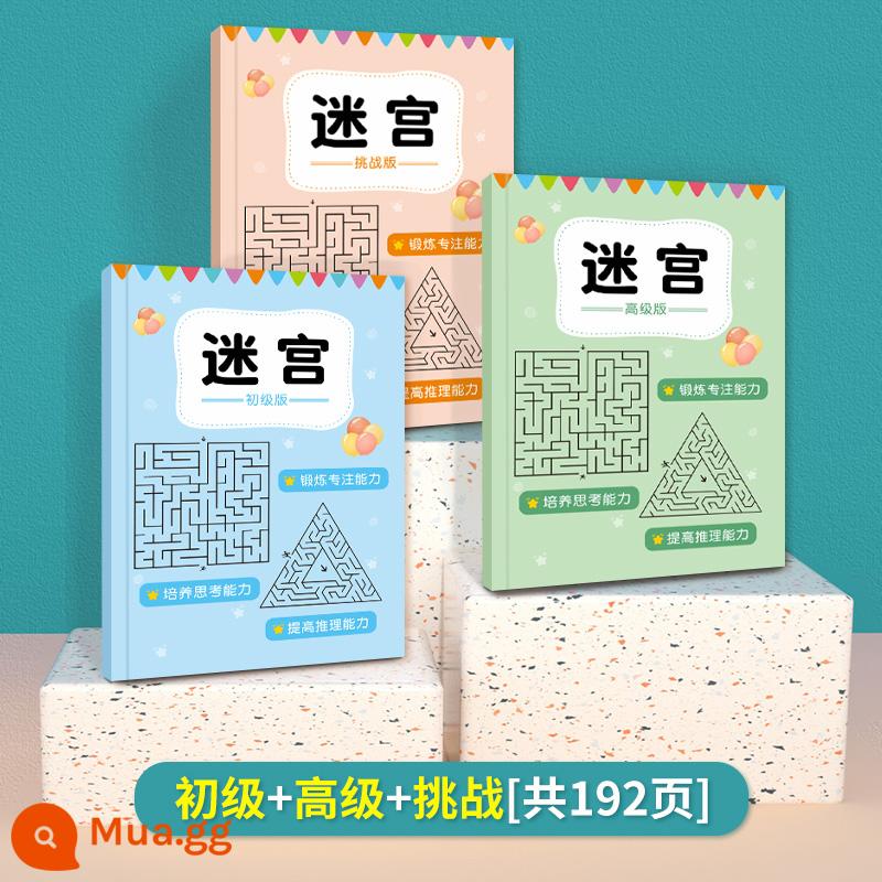 Sudoku dành cho trẻ em đầu vào cấp tiểu học lớp 4-9-lưới trò chơi đồ chơi xếp hình đào tạo bậc thang tư duy toán học - Trò chơi mê cung [bộ 3 cuốn hoàn chỉnh]