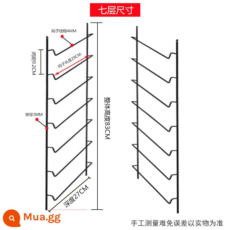 Bảng màu giá đỡ màn hình mẫu mẫu khối phần cứng tổng thể cửa tủ bảng điều khiển tấm đệm nhôm tủ quần áo tủ trưng bày mẫu thẻ màu cửa tủ mẫu - Giá bộ kệ bảng màu trái phải 7 tầng màu đen