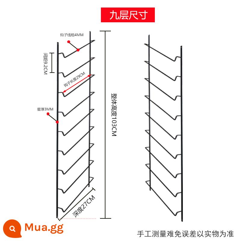 Bảng màu giá đỡ màn hình mẫu mẫu khối phần cứng tổng thể cửa tủ bảng điều khiển tấm đệm nhôm tủ quần áo tủ trưng bày mẫu thẻ màu cửa tủ mẫu - Giá bộ kệ bảng màu trái phải 9 tầng màu đen