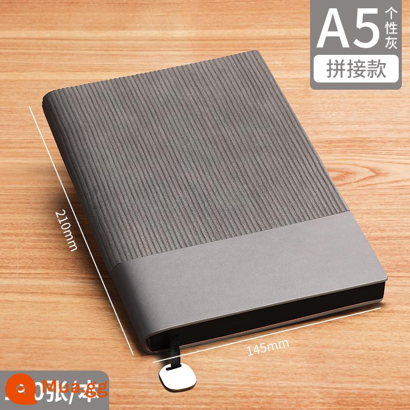 A6 máy tính xách tay cuốn sách nhỏ di động nhỏ mini xách tay bỏ túi văn phòng kinh doanh làm việc notepad cuốn sách nhỏ ghi nhớ cuộc họp cuốn sách tùy chỉnh có thể in logo - A5 màu xám cá tính (160 ảnh)