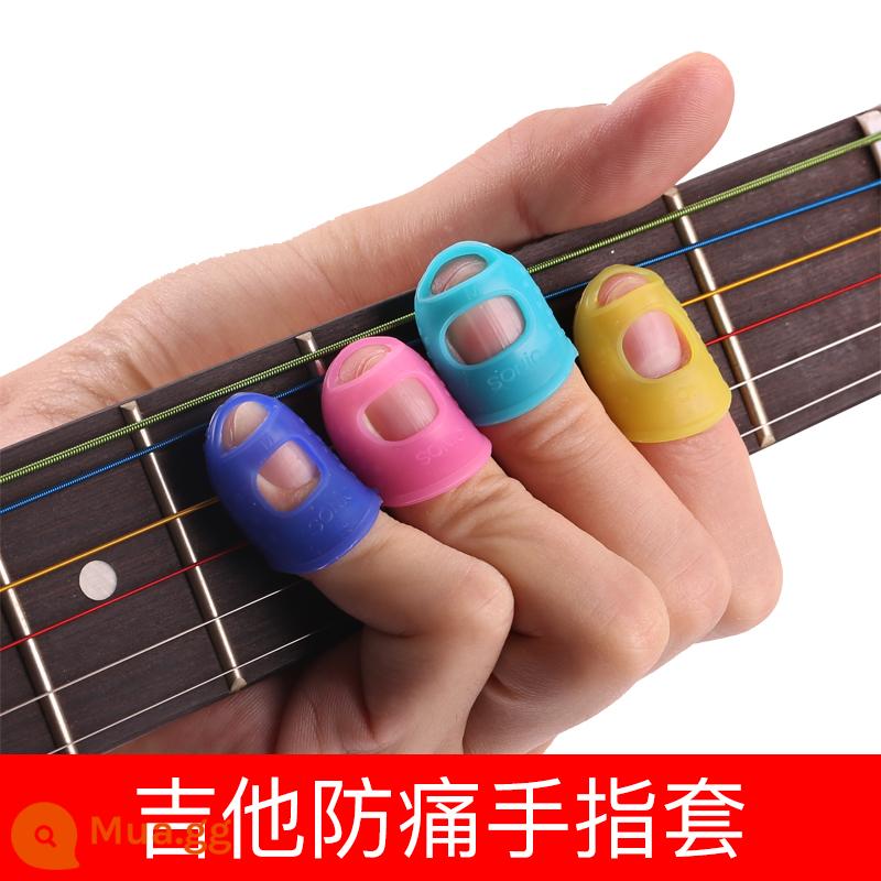 Đàn Guitar Người Mới Bắt Đầu Phụ Kiện Tặng Ba Lô Đàn Guitar Dây Chuyển Vị Kẹp Chỉnh Ngón Tay Cốt Cốt Cuốn Gọn Toàn Bộ - Bao ngón tay chống đau đàn guitar