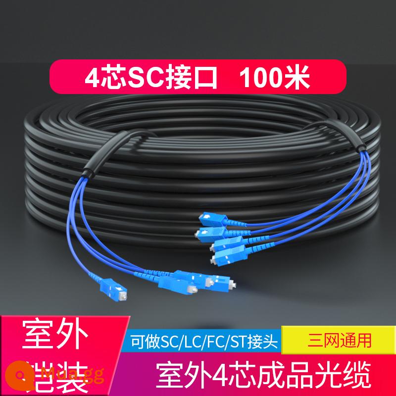 Tùy chỉnh áo giáp ngoài trời hoàn thành cáp quang Gyxtw Tiêu chuẩn quốc gia Viễn thông Teleccations Lớp bốn -Core SC Fiber 2 Core 8 Core 12 Core 6 Air Buried miễn trừ đơn lẻ -Chuẩn bị BUMPER LIGHT OUTER OUTDOOR BUMPER LINE - (4 lõi 100 mét) Đầu nối SC được bọc thép hoàn thiện cáp quang/hỗ trợ tùy chỉnh