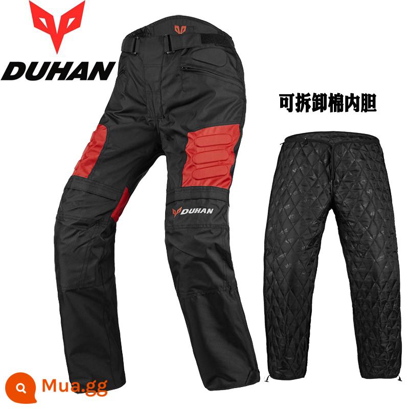 Duhan Racing Motor Motor Muff và Milter Circuit Women's Off -Road điều khiển Knight Motorcycle Set - 02 Quần đỏ [cotton và có thể tháo rời]