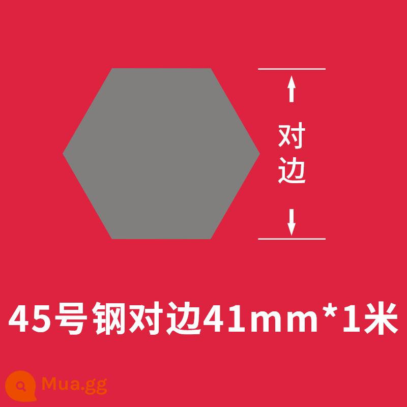 Đôi bên cùng có lợi 45# thép kéo nguội thép lục giác đặc thanh lục giác 45 thép mặt đối diện 5 7 10 16 25 80mm - Mặt đối diện màu hồng 41mm*1 mét