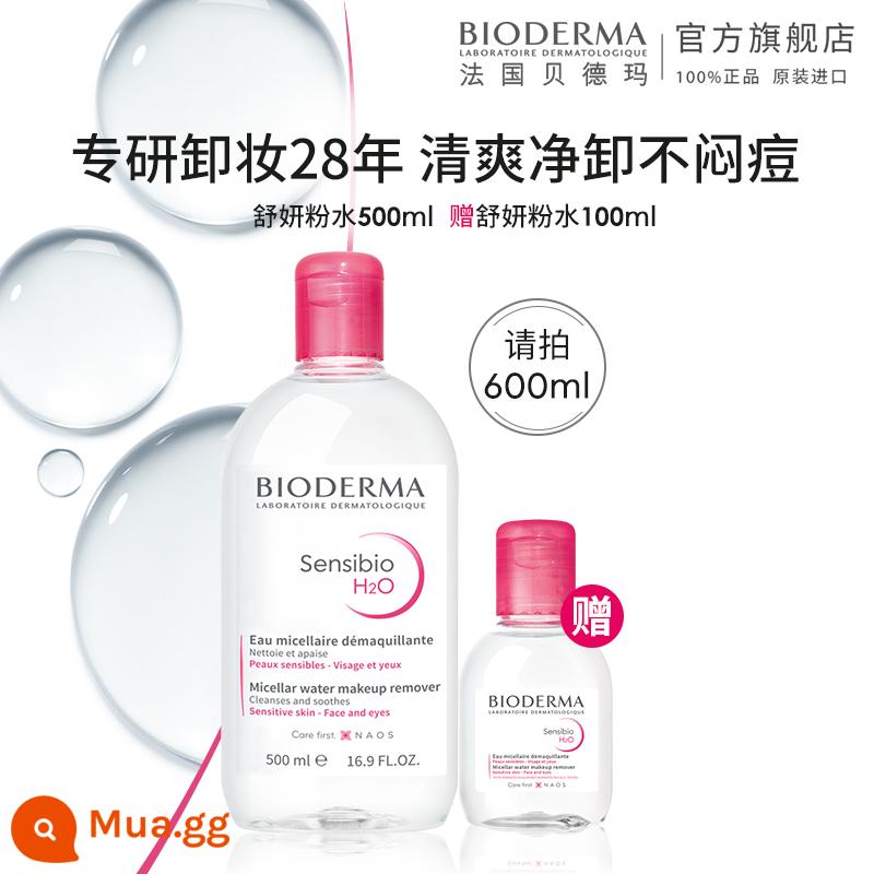 Nước tẩy trang Befudelma dành cho da nhạy cảm dạng bột nước nhờn trị mụn cơ nước xanh làm sạch nhẹ nhàng sản phẩm chính hãng - 600ml nước bột 500+100