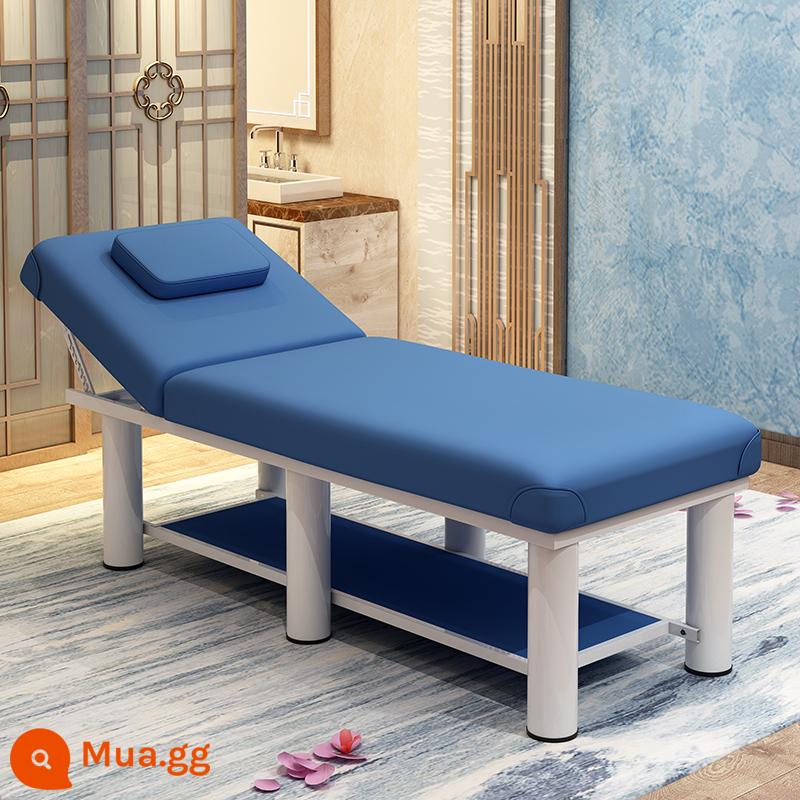 Giường làm đẹp, giường massage đặc biệt của thẩm mỹ viện, giường massage, giường vật lý trị liệu tại nhà, giường thêu hoa văn, giường làm đẹp lông mi, giường moxibustion có lỗ - 185*70 da xanh 75 chân tròn