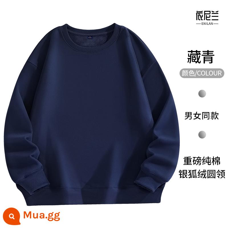 Áo tùy chỉnh làm việc đồng phục in logo tùy chỉnh tự làm quần áo lớp đoàn tụ áo thun hoodie áo khoác - I-Màu xanh hải quân