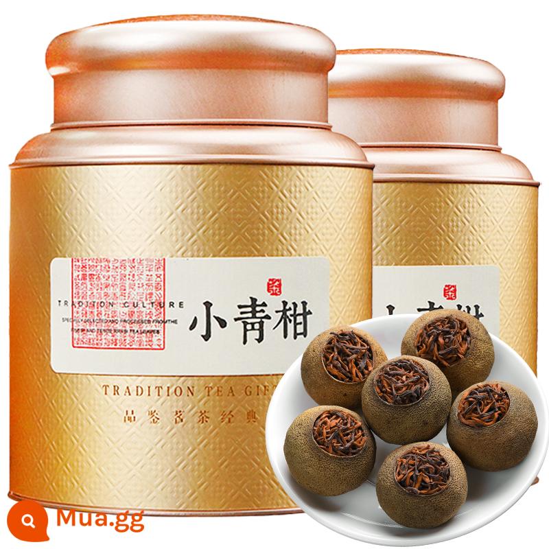 Xinhui Xiaoqinggan 500g vỏ quýt Trà Vân Nam Pu'er trà chín nguyên chất đích thực phơi nắng quýt nhỏ Trà Pu'er đóng hộp - 500,1g