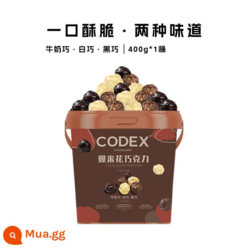 Bơ Cacao Nguyên Chất Sô Cô La Bắp Phồng Giòn Ba Hương Vị Bắp Rang Snack Thùng 400g - Hỗn hợp ba hương vị (sữa * sô cô la trắng * sô cô la đen)