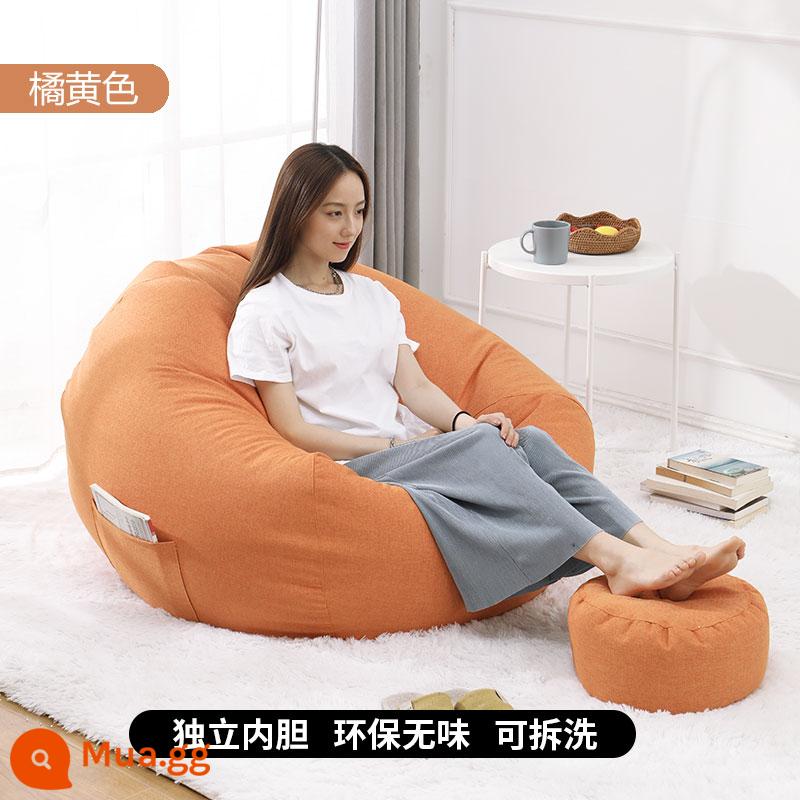 Sofa lười phòng ngủ đơn tatami căn hộ nhỏ túi đậu ghế sofa giải trí ban công túi đậu lười biếng sáng tạo - Quả cam