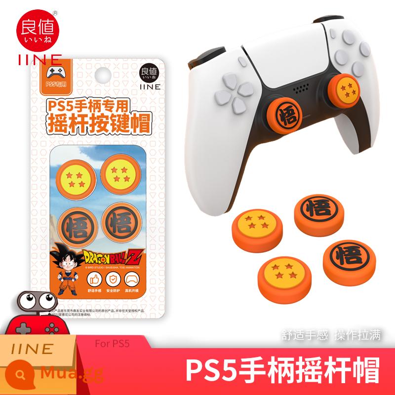 Giá trị đích thực PS5 rocker cap silicone cap PS4 NSPRO tay cầm rocker cover soft cao su cover keycap - Giá Trị Tốt Bộ Điều Khiển PS5 Rocker Cap Dragon Ball PS4 Đa Năng 4 Gói L573