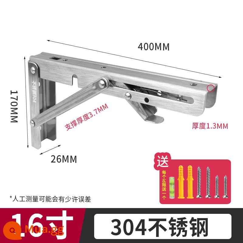 Thép không gỉ 304 gấp khung hình tam giác khung đỡ kính thiên văn khung treo tường góc phải laminate khung có giá để đồ phân vùng - Inox 304 16 inch 40cm [giá 2 chiếc]