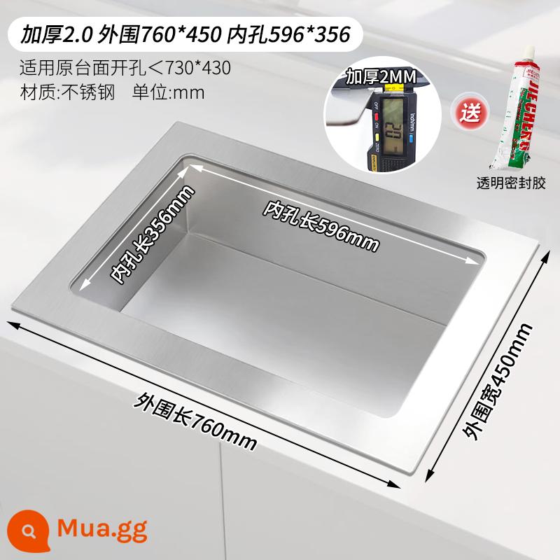 Bếp gas có lỗ lớn đổi lỗ nhỏ, bếp gas có lỗ khoan quá lớn, lỗ co ngót, lỗ co ngót, giá đỡ phụ kiện, panel, bếp, mâm inox. - Dày 2.0, đường kính ngoài 760*450, lỗ trong 596*356