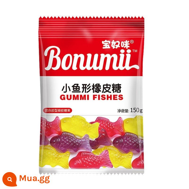 Bonumi Kẹo mềm Cát chua Màu sâu Sâu bướm Gấu Trái tim đào chua Coke Kẹo dẻo Kẹo dẻo QQ Kẹo trái cây Người nổi tiếng Internet Đồ ăn nhẹ - Hình cá nhỏ 150g*1 túi