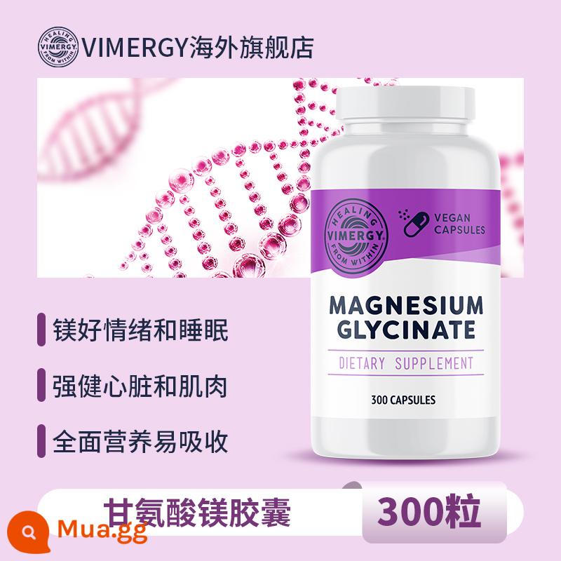 Vimergy Magnesium Glycinate Khoáng Chất Hỗ Trợ Sức Khỏe Tổng Thể Không Chất Phụ Gia 180 Viên - Viên nang magie 300 viên