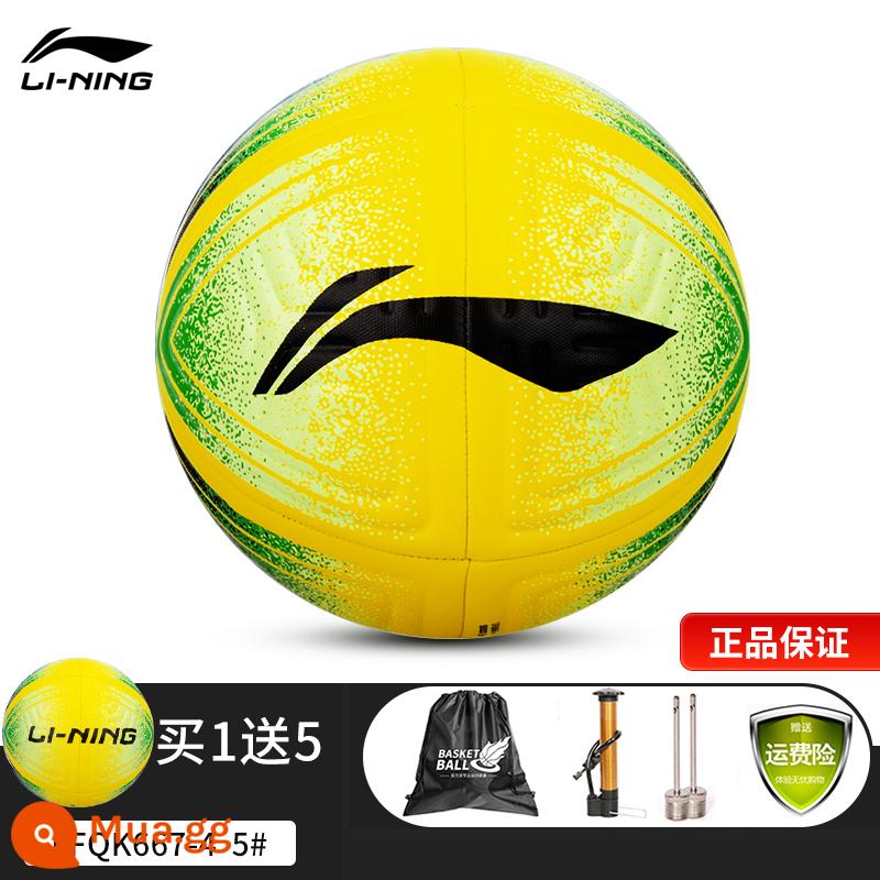 Đích thực Li Ning bóng đá số 5 số 4 trẻ em số 5 người lớn tiêu chuẩn thi đấu chuyên nghiệp học sinh trung học đào tạo đặc biệt chịu mài mòn - [Bóng số 5] Máy tập bóng đá nhiều màu sắc 667-4