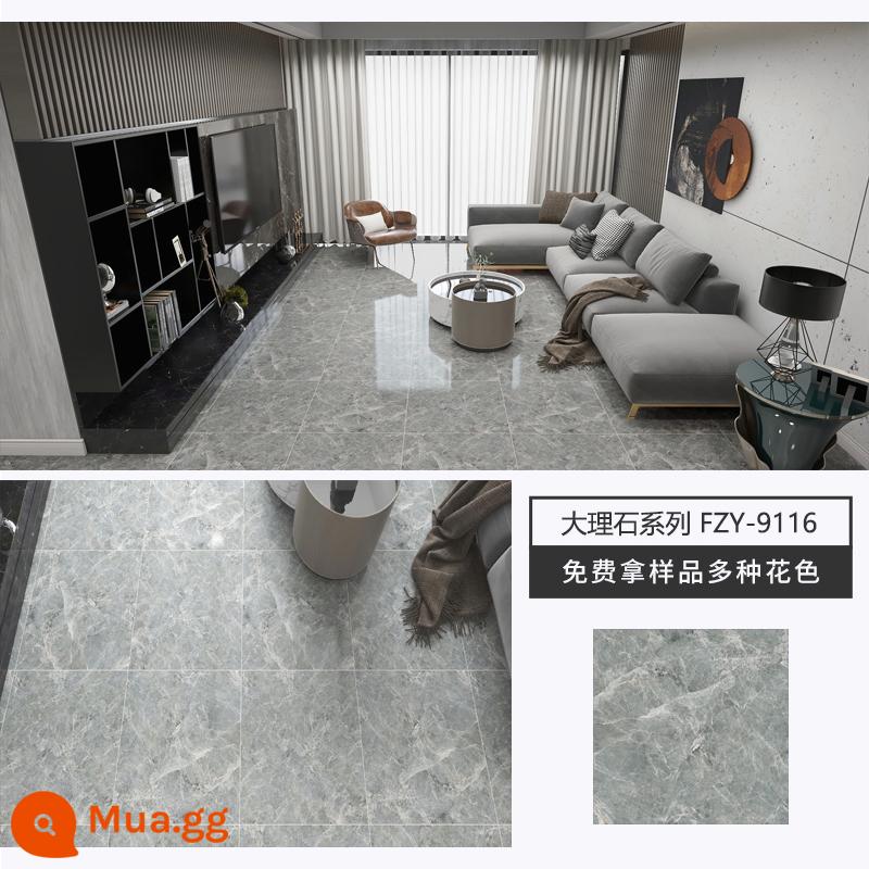 Terrazzo đá cẩm thạch PVC tự dính nâng cấp cửa hàng nổi tiếng Internet cá tính chống bám bẩn chống trơn trượt bảo vệ môi trường giả gạch lát sàn - Giá FZY-9116 mỗi mảnh 600 * 600mm