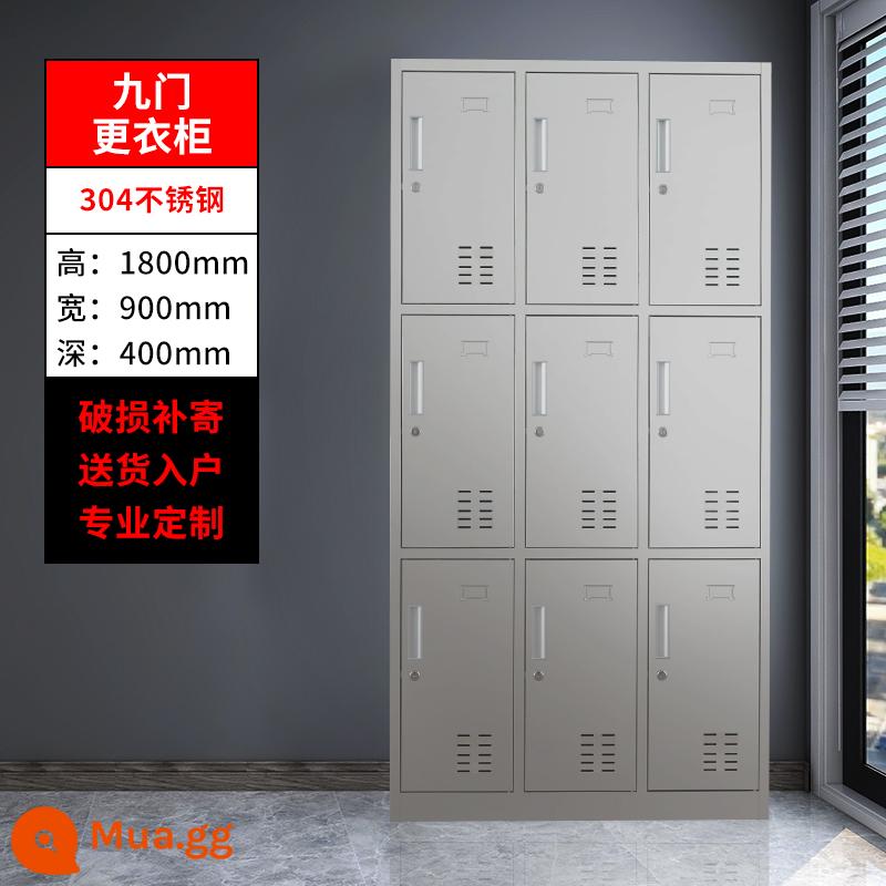 Tủ kho locker inox 304 tủ đựng bát đĩa nhiều cửa Tủ đựng giày dép nhân viên xưởng S tủ đựng dụng cụ tân dược vô trùng y tế - Inox 9 cửa 304