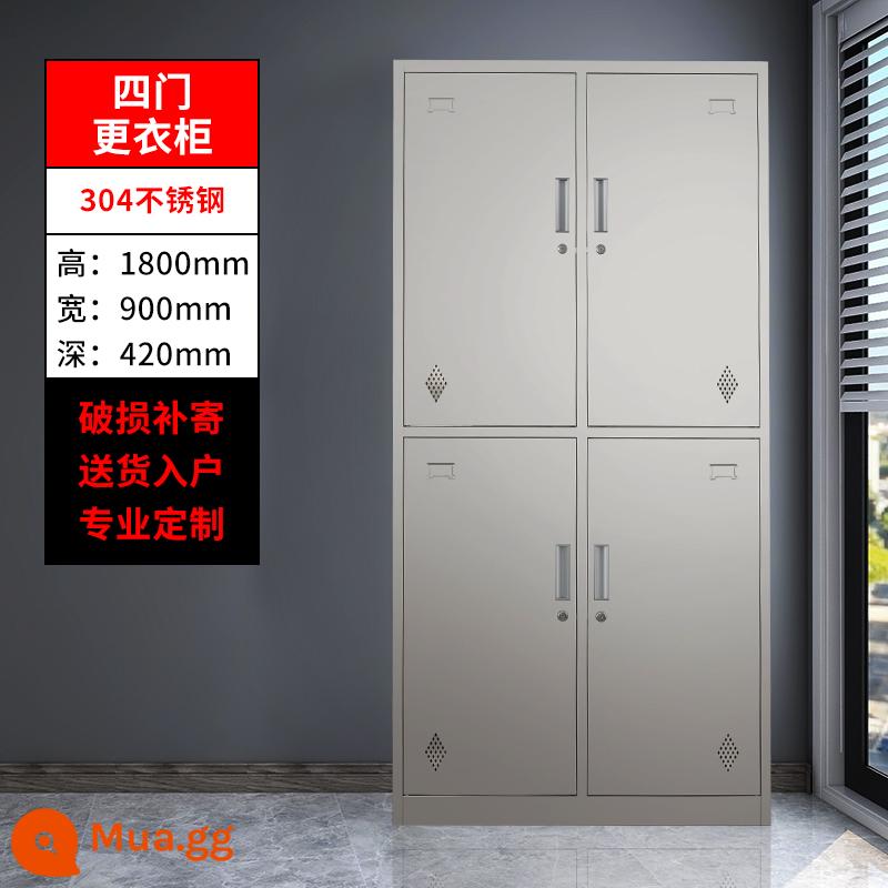 Tủ kho locker inox 304 tủ đựng bát đĩa nhiều cửa Tủ đựng giày dép nhân viên xưởng S tủ đựng dụng cụ tân dược vô trùng y tế - Inox 4 cửa 304