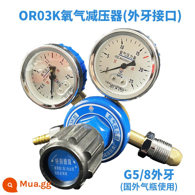 Sunrise Oxy Axetylen Propane Van Giải Nén Oxy Đồng Hồ Đo Oxy Bình Giải Nén Oxy Áp Suất 03K - Mẫu máy giảm áp oxy Waiya OR-03K ngoại thương