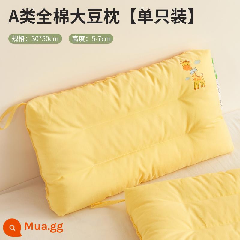 Gối trẻ em cotton loại A cho bé trên 6 tuổi, lõi gối Doudou, cặp gia đình, gối nhỏ học sinh, ngủ trưa cho nam - Gối Beanie 100% cotton loại A-Ngủ-Hươu cao cổ-30x50cm [Gói đơn]