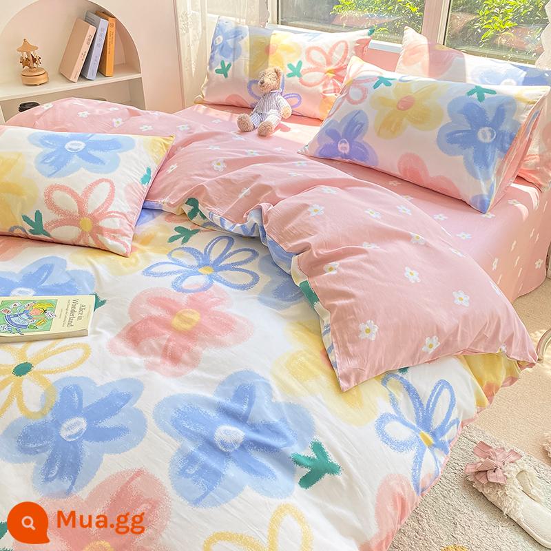 Nguyên Chất Cotton Vỏ Chăn Đơn 150X200X230 Ga Giường Cotton Vỏ Chăn Đơn 180X220 Vỏ Chăn Dày - Quan niệm nghệ thuật tranh sơn dầu [100% cotton]