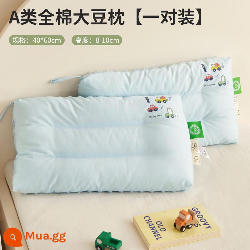 Gối trẻ em cotton loại A cho bé trên 6 tuổi, lõi gối Doudou, cặp gia đình, gối nhỏ học sinh, ngủ trưa cho nam - Gối mũ len 100% cotton loại A-sleep-autohome-40x60cm[pair]