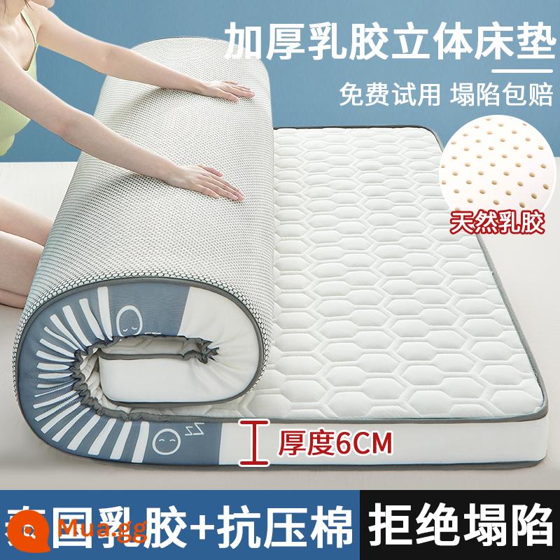 Nệm cao su đệm nhà cứng mat tatami mat ký túc xá sinh viên đơn miếng bọt biển mat nệm nệm chăn bông mùa đông - Màu xám nhạt [Kháng khuẩn và chống mạt loại A tiêu chuẩn] dày khoảng 6cm