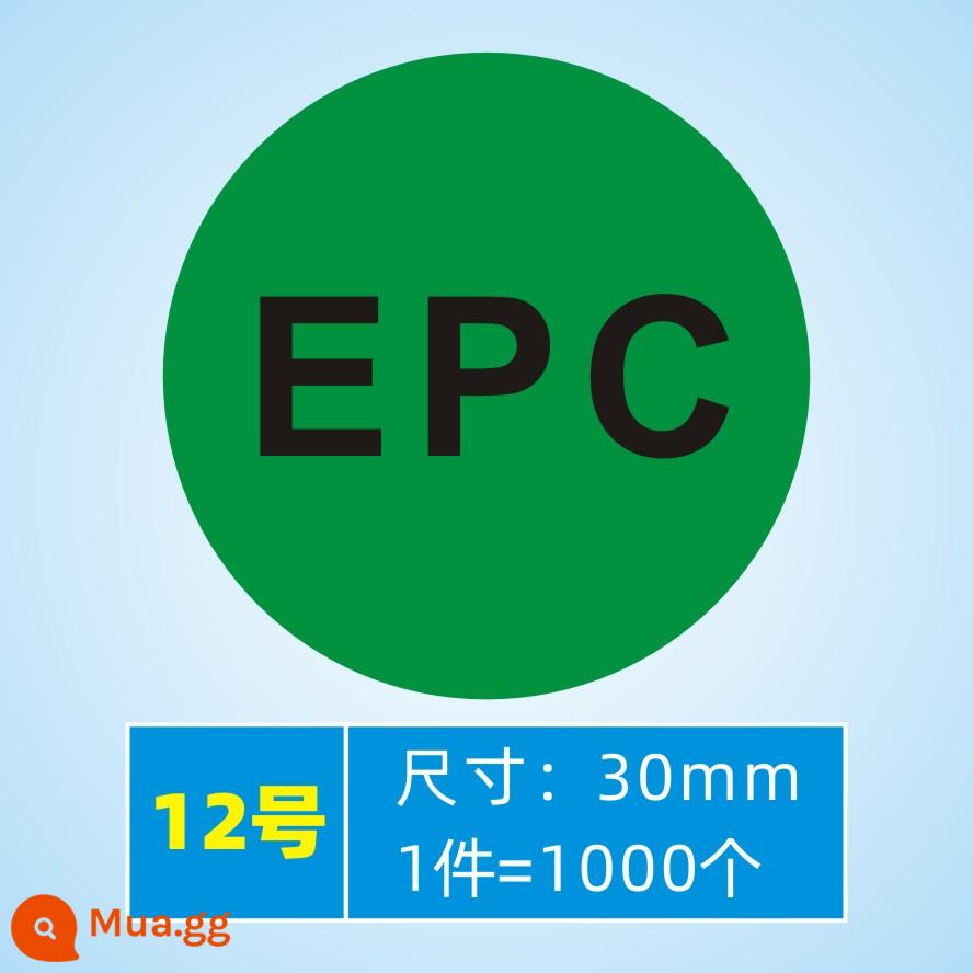 Spot GP12 EPC quản lý chất lượng tự dính thanh tra phụ tùng ô tô nhãn chữ ký viết tay đại diện - EPC (30mm1000pcs) Số 12