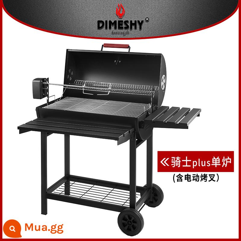 Lò nướng BBQ gia đình Roast Walker biệt thự sân nướng than hoa ngoài trời Lò nướng BBQ 5 người kiểu Mỹ - Mẫu nâng cấp Knight Plus + nĩa nướng điện