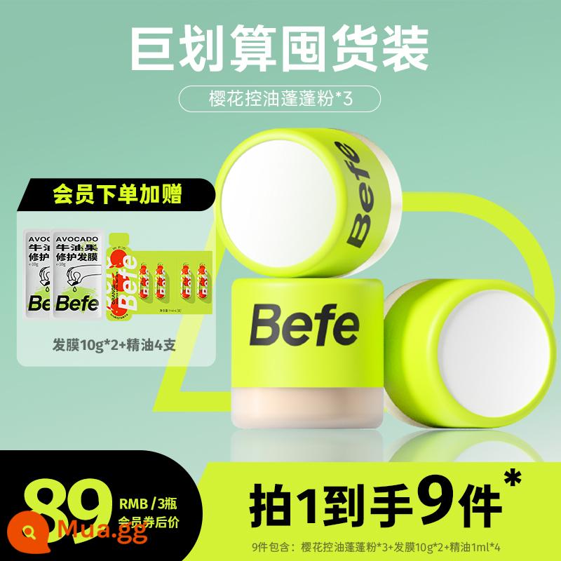 Befe Sakura Oil Control Fluffy Powder Hair Oil Control Artifact Loại bỏ dầu ở đầu Bangs Không cần gội Bột khô tóc Bột lỏng Bột mịn - Ưu đãi lớn★Bột phồng*3 chai