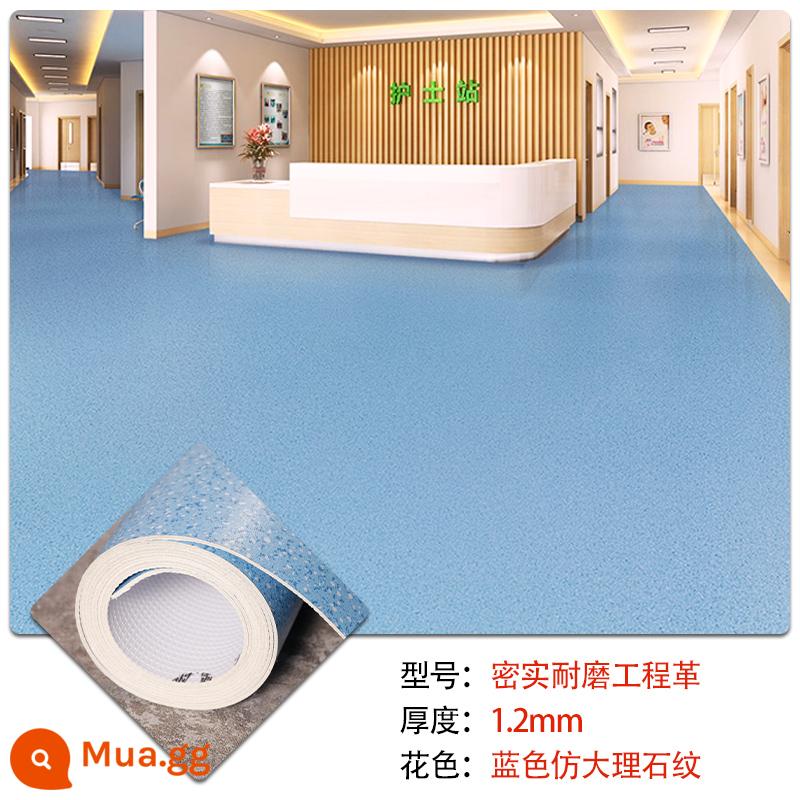 Thương Mại Sàn PVC Da Dày Chịu Mài Mòn Sàn Nhựa Sàn Xi Măng Đặc Biệt Trực Tiếp Lát Sàn Dán Sàn Dán - Da kỹ thuật dày 1,2mm bằng đá cẩm thạch màu xanh❤ Chống mài mòn, chống trơn trượt, chống thấm nước và chống ẩm