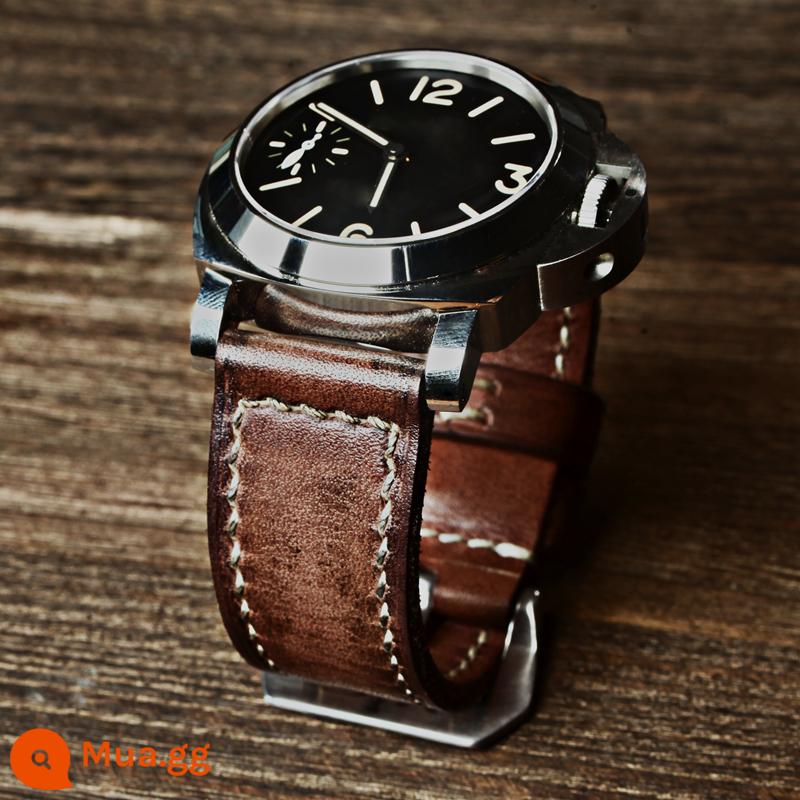 MC phù hợp với Tùy chỉnh Handmade bằng da của ban nhạc Tây Tạng Panerai như những người đàn ông và phụ nữ mềm retro cũ PAM382 441 - Rau củ nâu đỏ rám nắng khóa đen