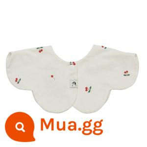 Hàn Quốc Konny Baby Salva khăn cotton Bib, Sách thực phẩm theo phong cách trẻ sơ sinh - anh đào lớn