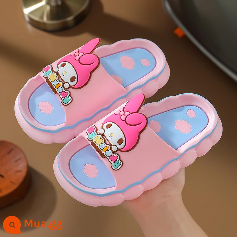 Xác Thực Sanrio Công Chúa Gió Dép Bé Gái Trẻ Em Nhà Trong Nhà Mùa Hè Chống Trơn Trượt Đế Mềm Bé Gái Và Dép - 2323Giai điệu Văn Hồng