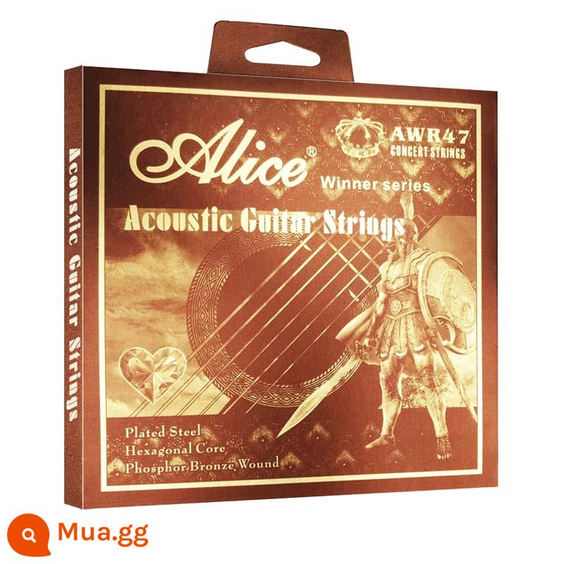 Alice Dân Gian Dây Đàn Guitar Acoustic AW436 King Series Phủ Phốt Pho Đồng Alice Chính Hãng Dây 1 Bộ 6 - Vua AWR47 L 012 (3 bộ)