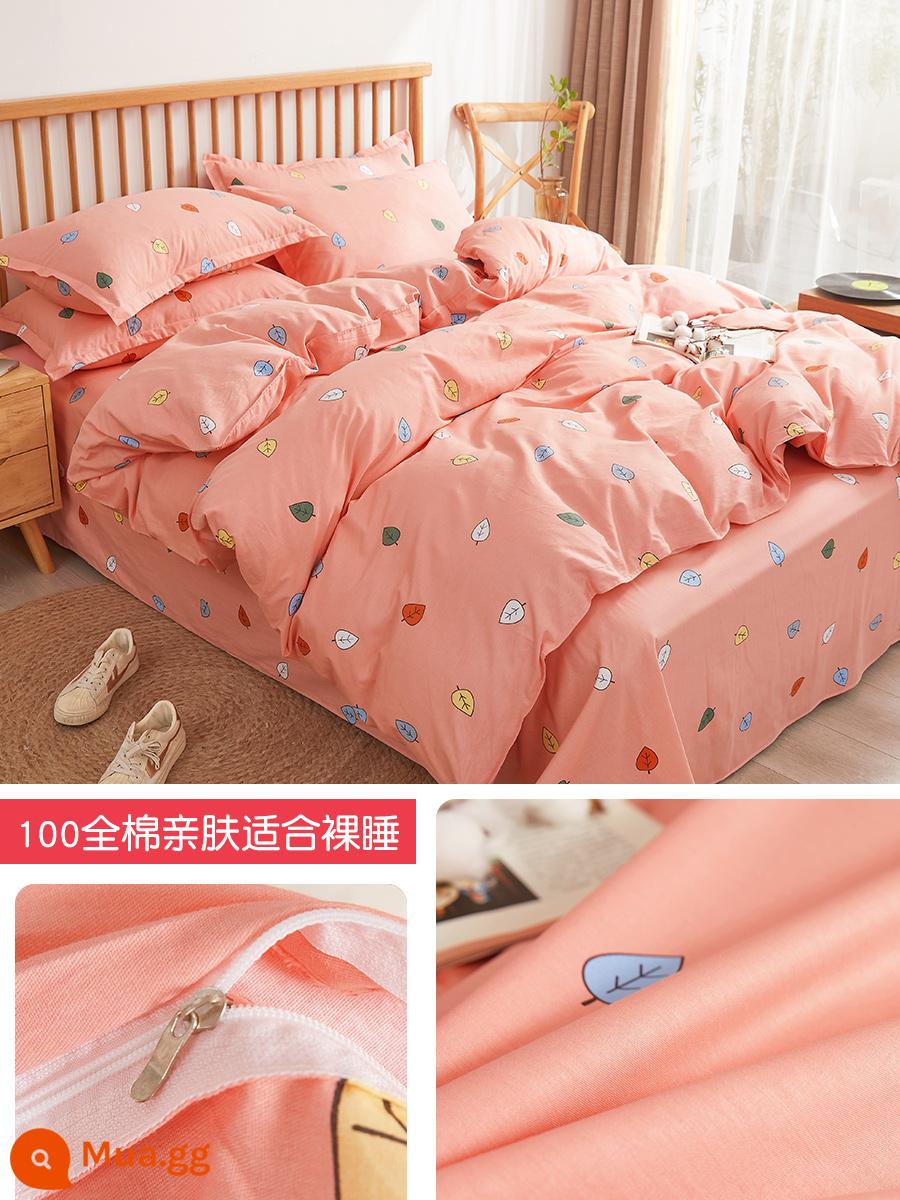 Cotton Dày Dặn Vỏ Chăn Đơn Vỏ Chăn 100 Cotton 150X200X230 Bộ Chăn Ga Chăn Đơn Ký Túc Xá Sinh Viên mùa Đông - cuộc sông đơn giản