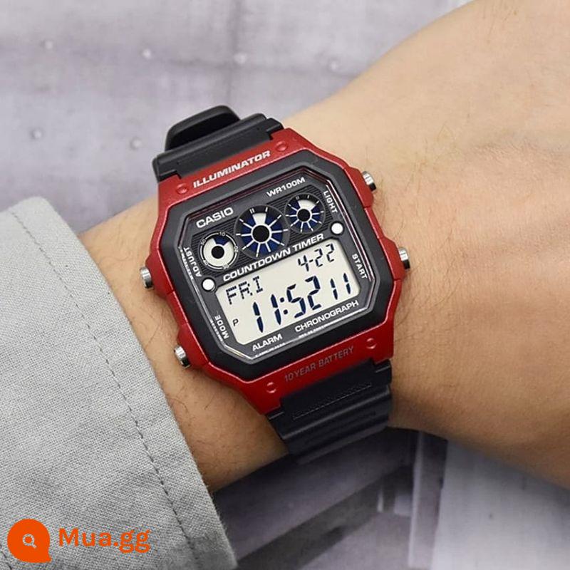 [Wang Hedi Same Style] Đồng Hồ Casio Nam Nữ Thể Thao Chống Nước Nhỏ Màu Bạc Nugget AE-1200WHD-1A - AE-1300WH-4A đi kèm với phim